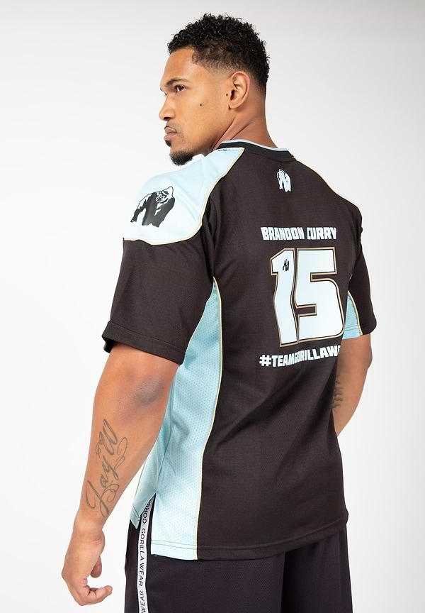 Gorilla Wear Athlete Shirt 2.0 Brandon Curry - Black / Light Blue