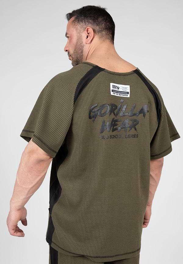 Gorilla Wear Augustine Old School Workout Top - Army Green