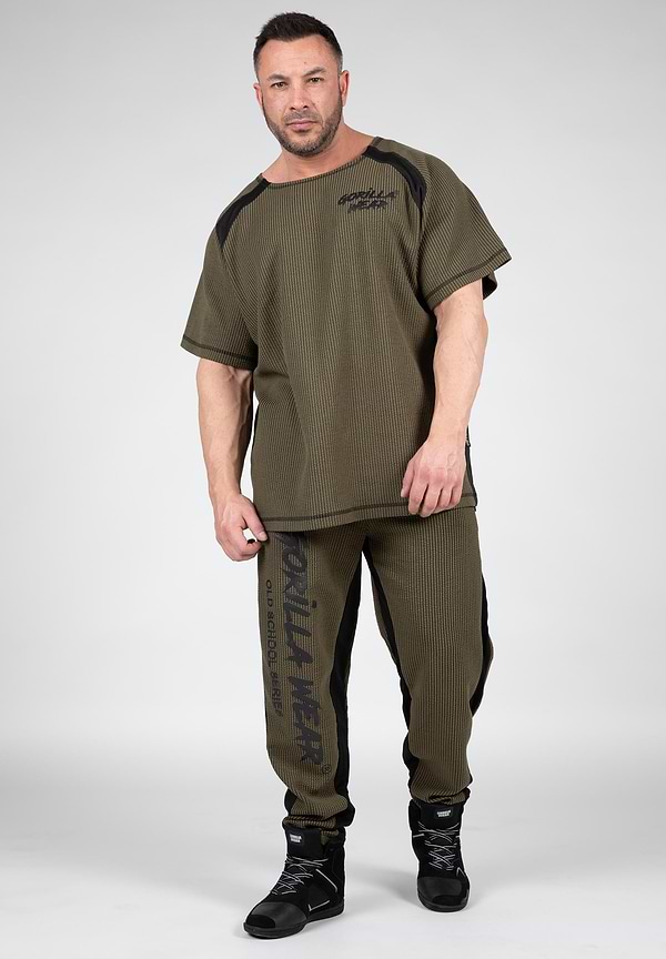 Gorilla Wear Augustine Old School Workout Top - Army Green