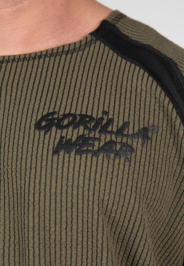 Gorilla Wear Augustine Old School Workout Top - Army Green