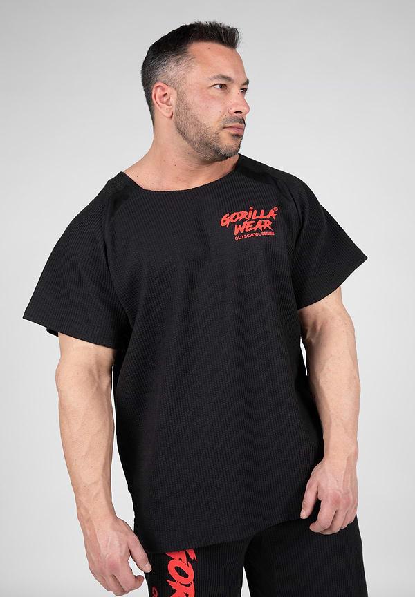 gorilla wear Augustine Old School Workout Top - Black/Red