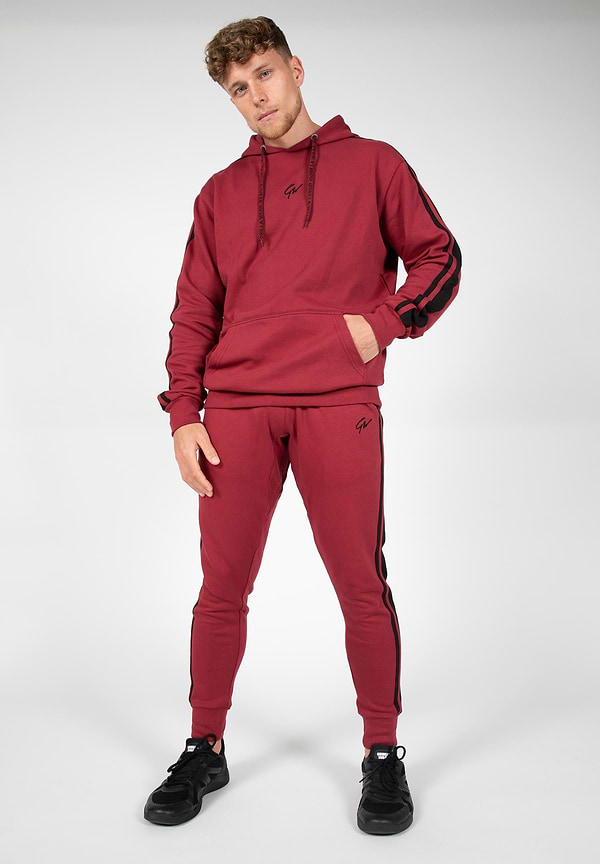 Gorilla Wear Banks Oversized Hoodie - Burgundy Red/Black