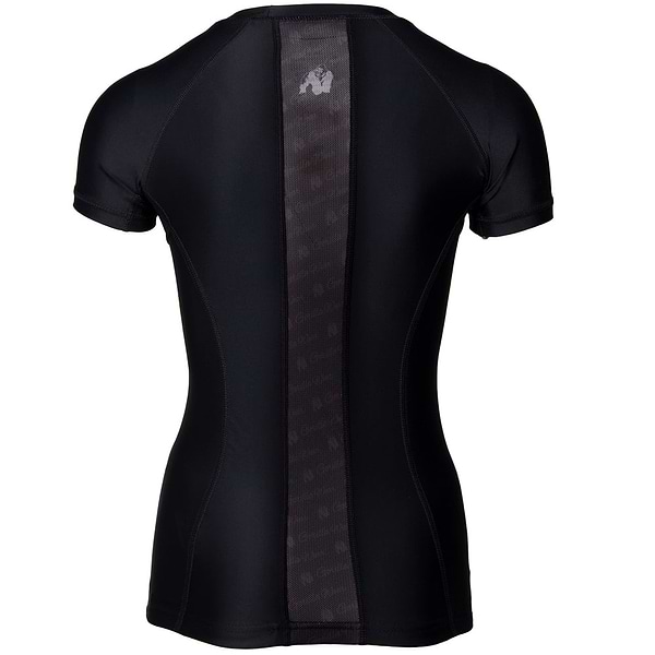 Gorilla Wear Carlin Compression Short Sleeve Top - Black/Black