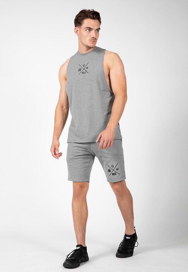 Gorilla Wear Cisco Drop Armhole Tank Top - Gray/Black