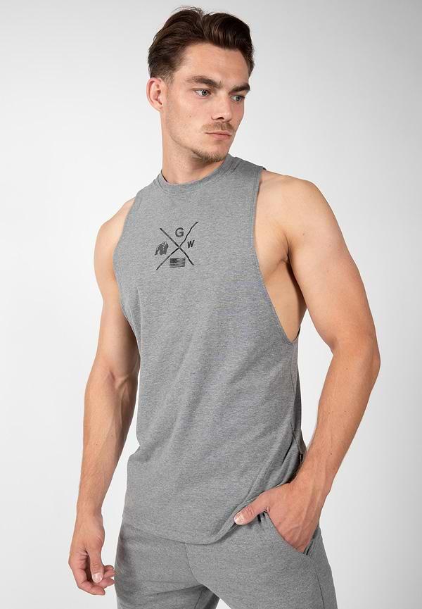 Gorilla Wear Cisco Drop Armhole Tank Top - Gray/Black
