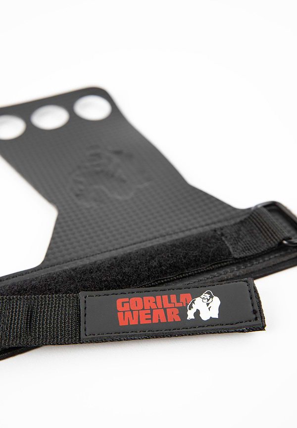 Gorilla Wear 3-Hole Carbon Lifting Grips - Black