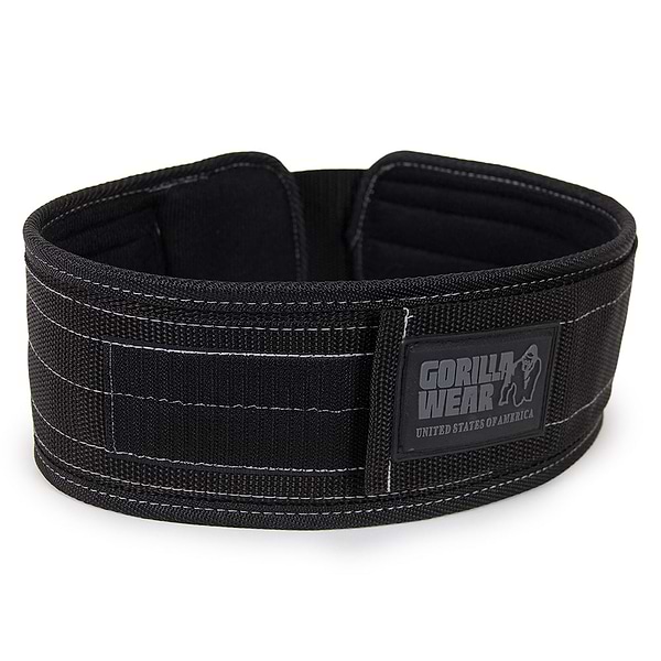 gorilla wear Gorilla Wear 4 Inch Nylon Lifting Belt - Black/Gray
