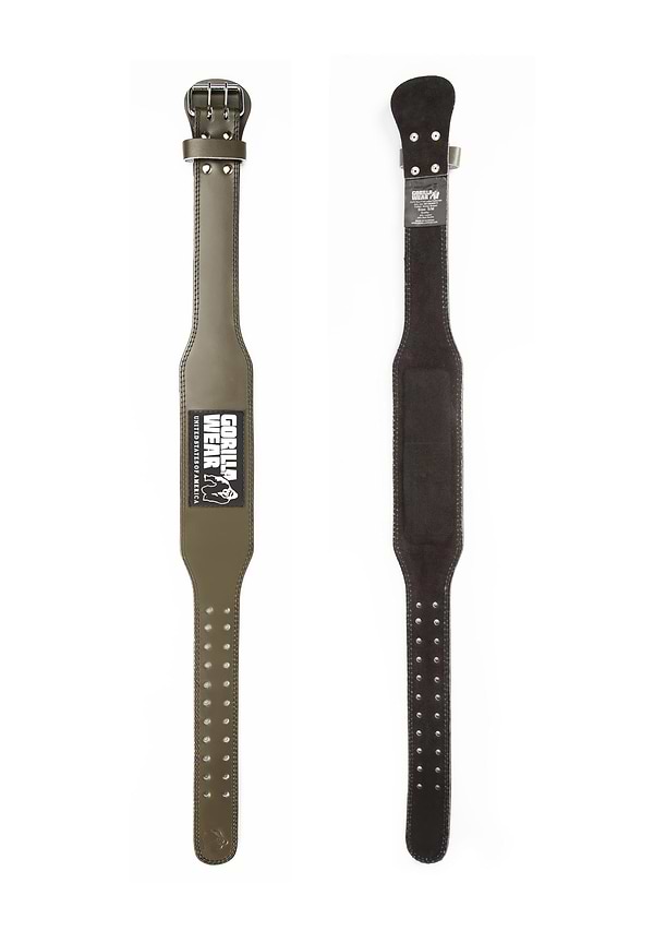 Gorilla Wear Gorilla Wear 4 Inch Padded Leather Lifting Belt - Army Green