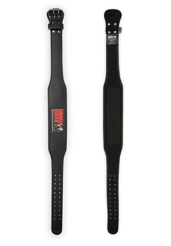 Gorilla Wear Gorilla Wear 4 Inch Padded Leather Lifting Belt - Black/Red