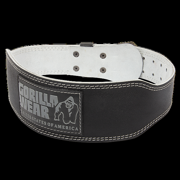gorilla wear Gorilla Wear 4 Inch Padded Leather Lifting Belt - Black/Gray