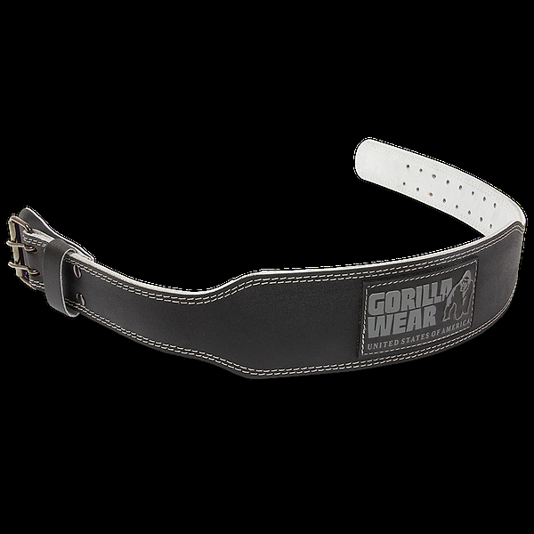 Gorilla Wear Gorilla Wear 4 Inch Padded Leather Lifting Belt - Black/Gray