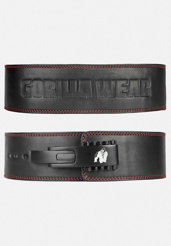 Gorilla Wear Gorilla Wear 4 Inch Premium Leather Lever Belt - Black/Black