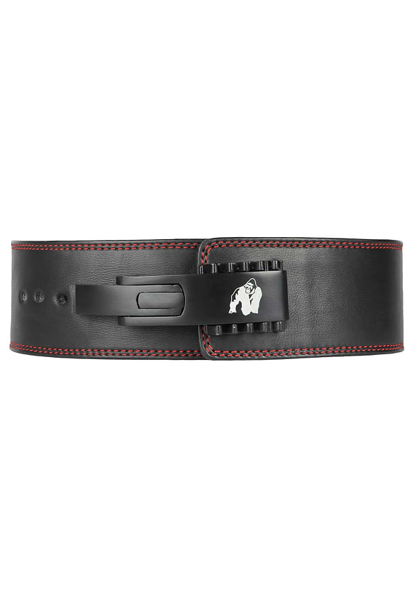 Gorilla Wear Gorilla Wear 4 Inch Premium Leather Lever Belt - Black/Black