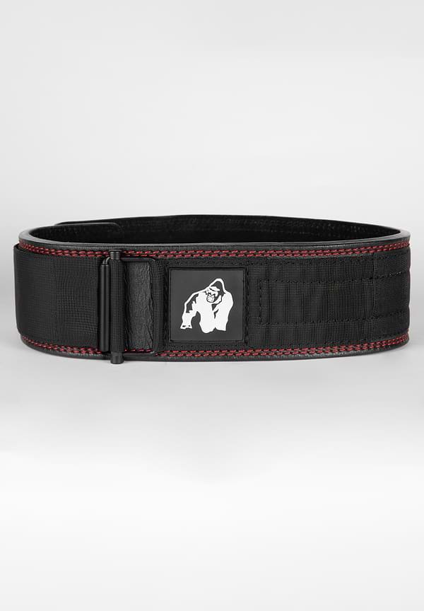 Gorilla Wear Gorilla Wear 4 Inch Premium Leather Lifting Belt - Black/Red