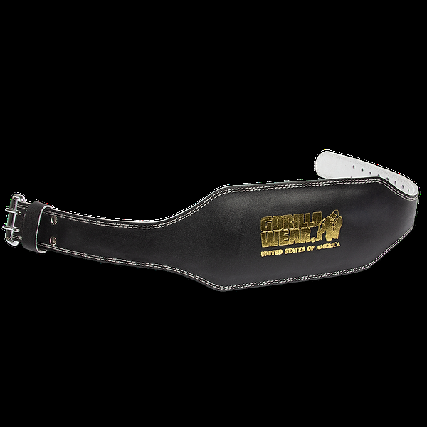 Gorilla Wear Gorilla Wear 6 Inch Padded Leather Lifting Belt - Black/Gold