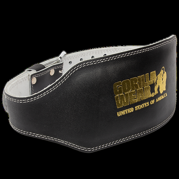 gorilla wear Gorilla Wear 6 Inch Padded Leather Lifting Belt - Black/Gold