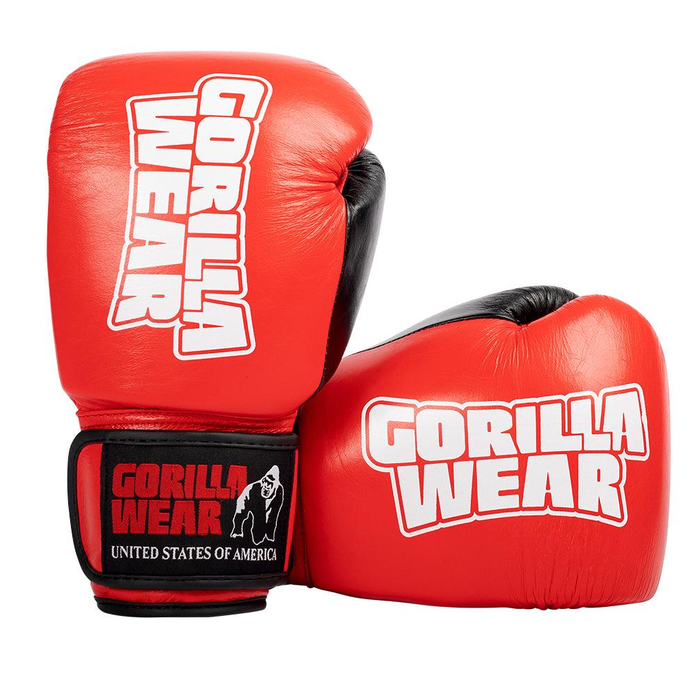 Gorilla Wear Ashton Pro Boxing Gloves - Red/Black