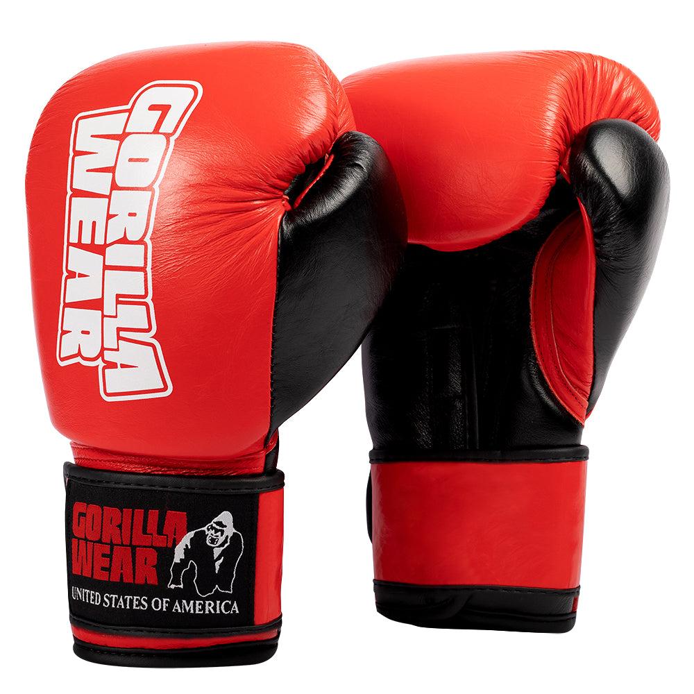 gorilla wear Ashton Pro Boxing Gloves - Red/Black