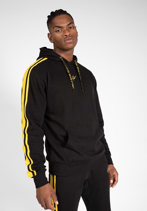 gorilla wear Banks Oversized Hoodie - Black/Yellow