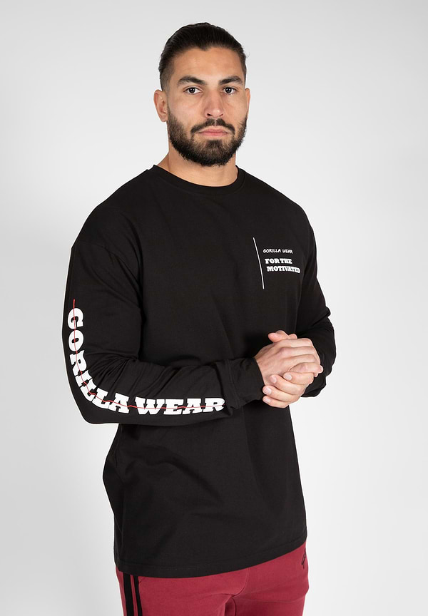 gorilla wear Boise Oversized Long Sleeve - Black