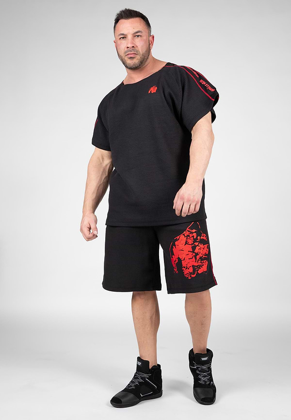 Gorilla Wear Buffalo Old School Shorts - Black/Red
