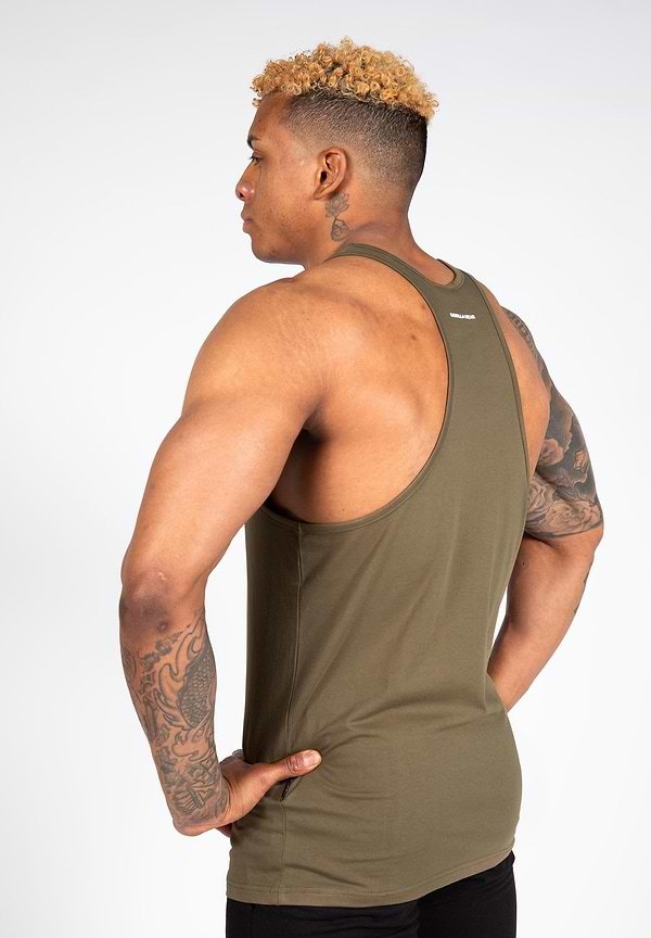 Gorilla Wear Carter Stretch Tank Top - Army Green