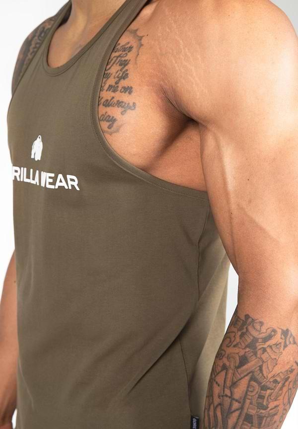 Gorilla Wear Carter Stretch Tank Top - Army Green