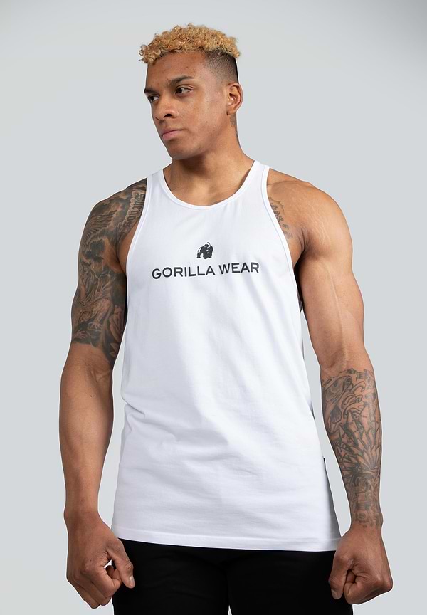 Gorilla Wear Carter Stretch Tank Top - White