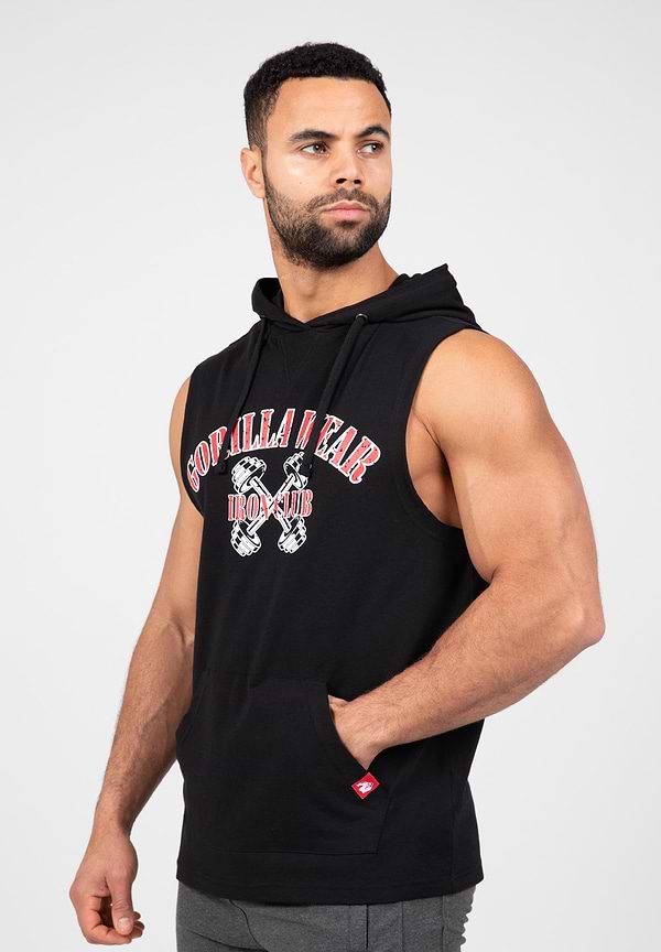 gorilla wear Chico Sleeveless Hooded T-Shirt - Black