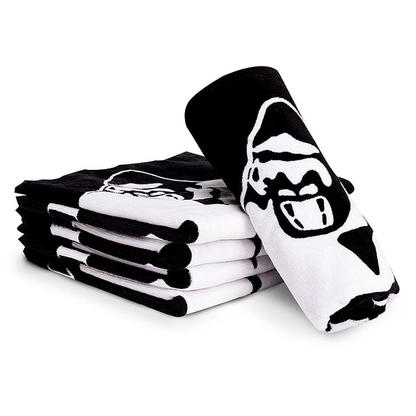 Gorilla Wear Classic Gym Towel - Black/White
