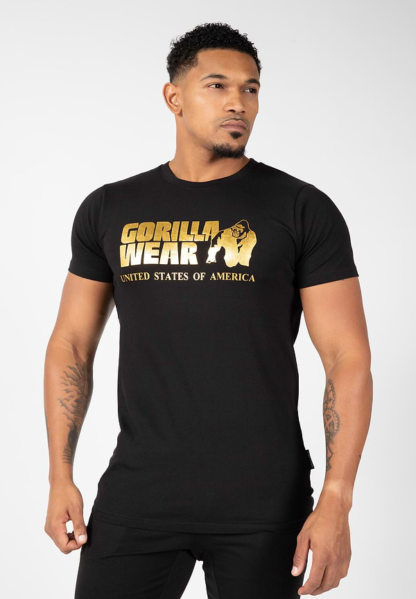 Gorilla Wear Classic T-shirt - Black/Gold