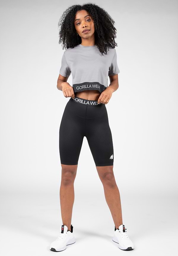 Gorilla Wear Colby Cropped T-Shirt - Gray