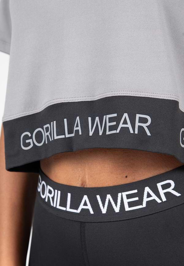 Gorilla Wear Colby Cropped T-Shirt - Gray