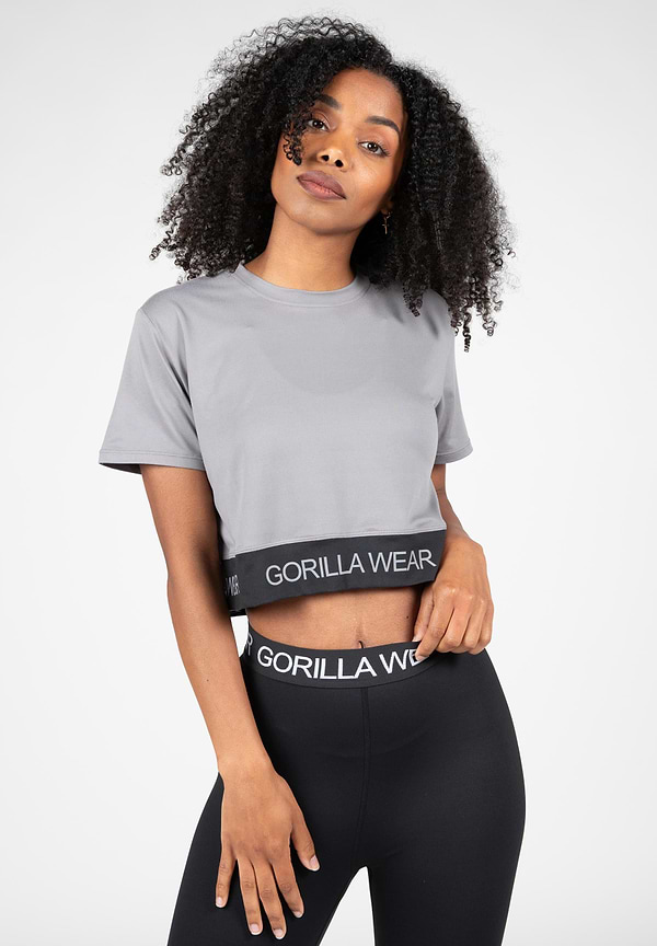 gorilla wear Colby Cropped T-Shirt - Gray