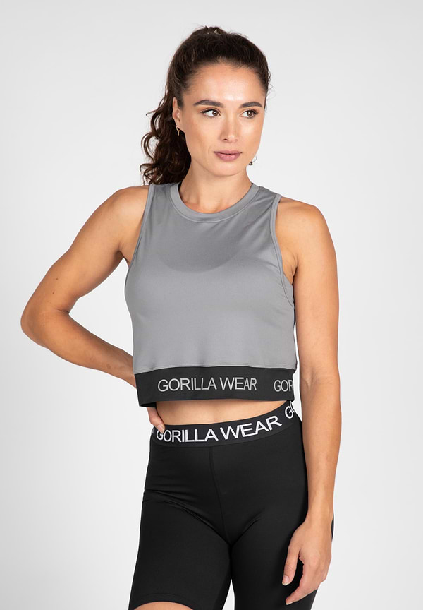 gorilla wear Colby Cropped Tank Top - Gray
