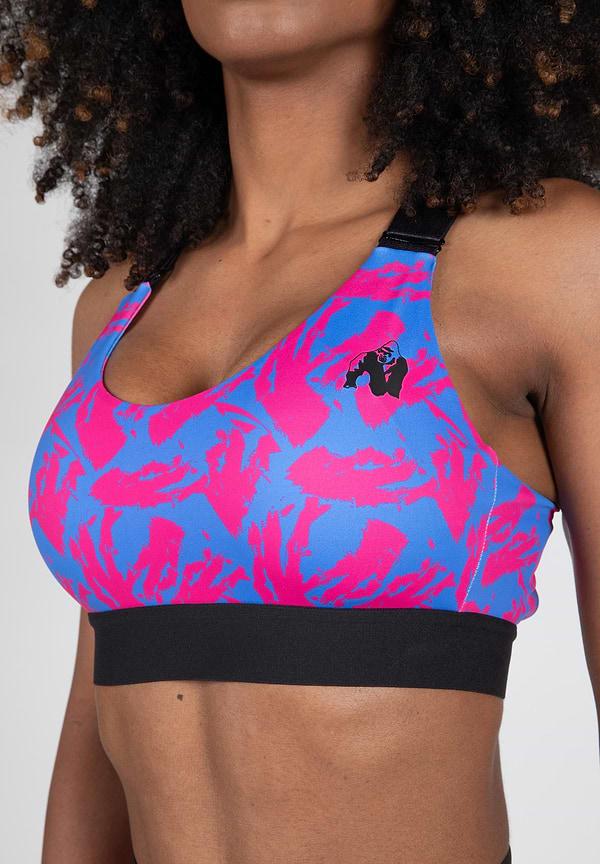 Gorilla Wear Colby Sports Bra - Blue/Pink