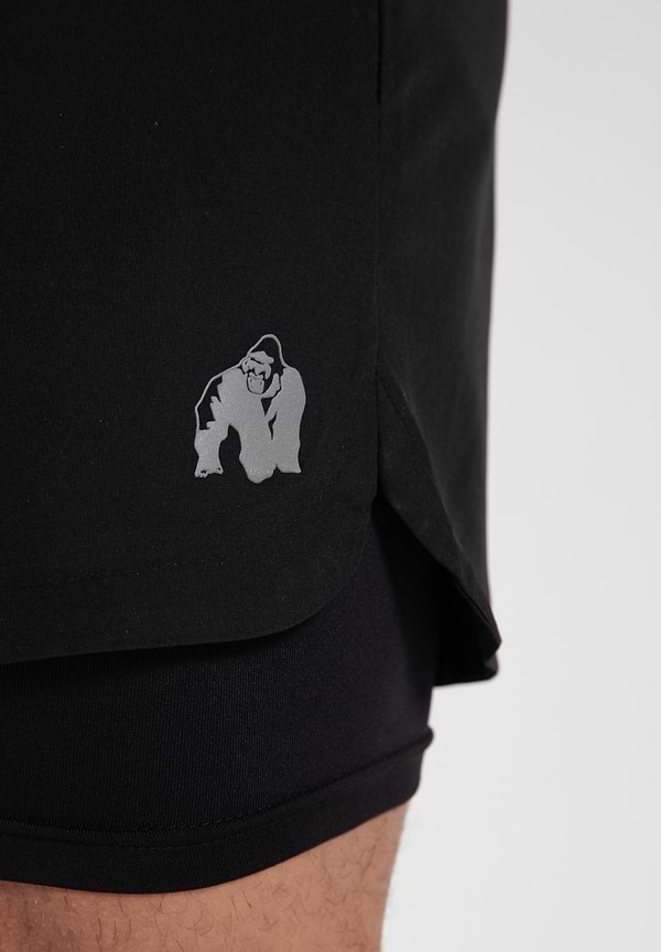 Gorilla Wear Cortez 2-in-1 Shorts - Black