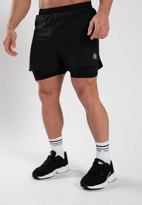 Gorilla Wear Cortez 2-in-1 Shorts - Black