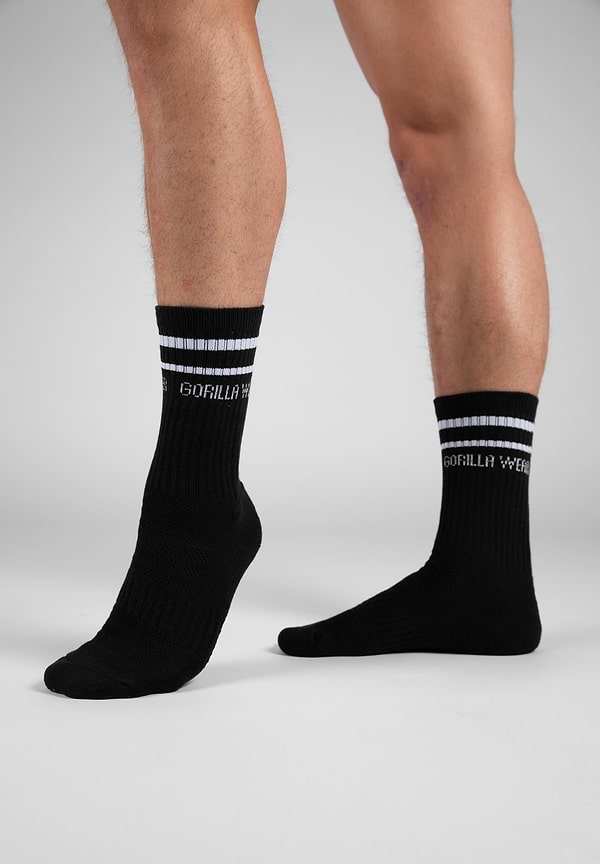 Gorilla Wear Crew Socks (2 Pack) - Black
