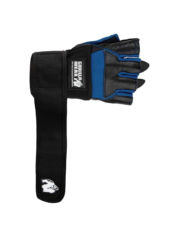 Gorilla Wear Gorilla Wear - Dallas Wrist Wraps Gloves - Black/Blue