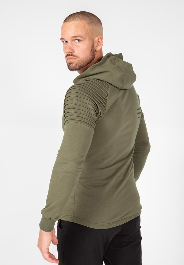 Gorilla Wear Delta Zipped Hoodie - Army Green