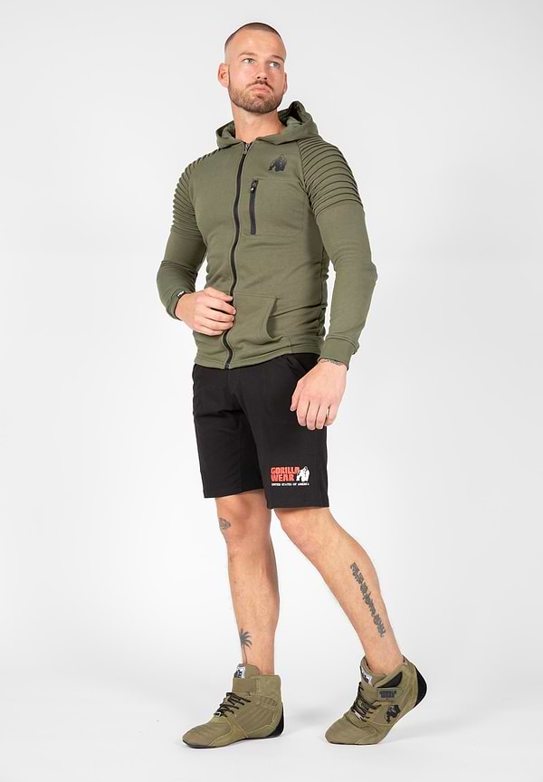 Gorilla Wear Delta Zipped Hoodie - Army Green
