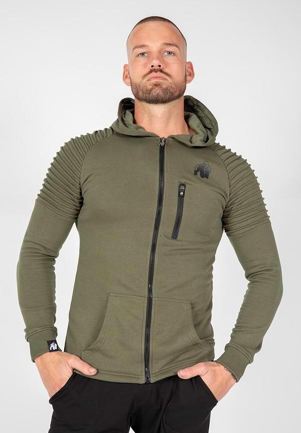 gorilla wear Delta Zipped Hoodie - Army Green