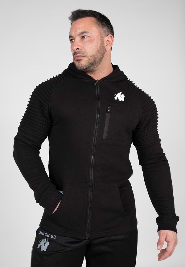 gorilla wear Delta Zipped Hoodie - Black
