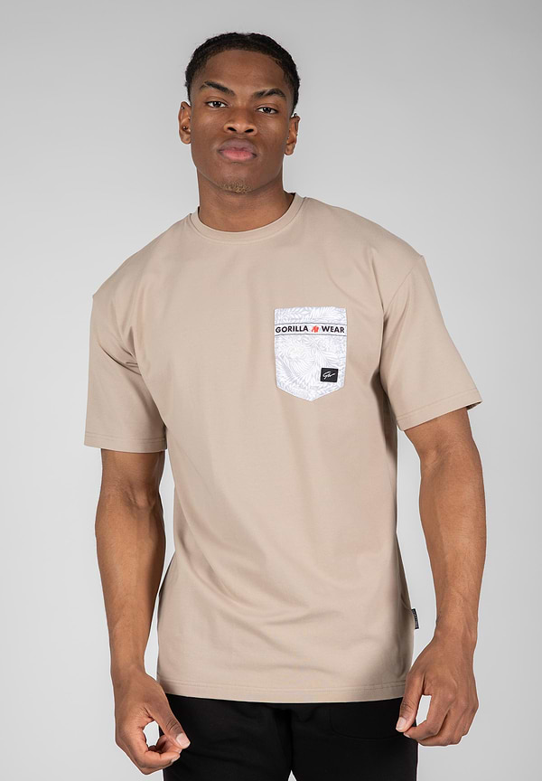 gorilla wear Dover Oversized T-Shirt - Beige