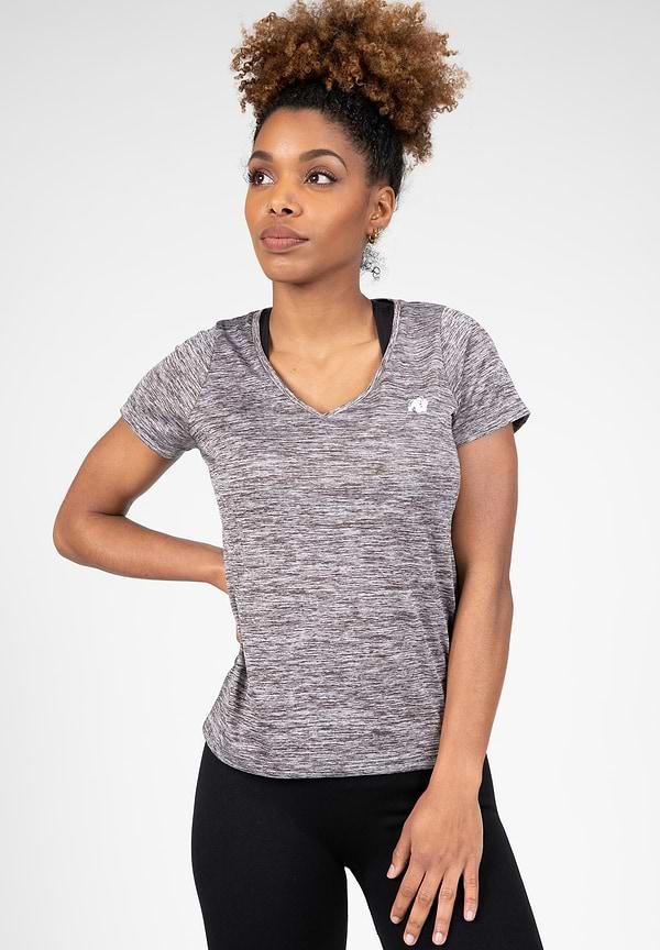 gorilla wear Elmira V-Neck T-Shirt - Gray Melange