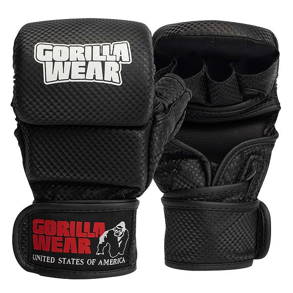 gorilla wear Ely MMA Sparring Gloves - Black/White