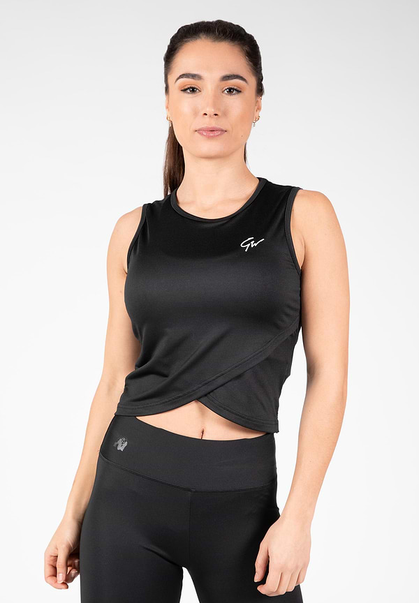 gorilla wear Estelle Twisted Crop Top - Black