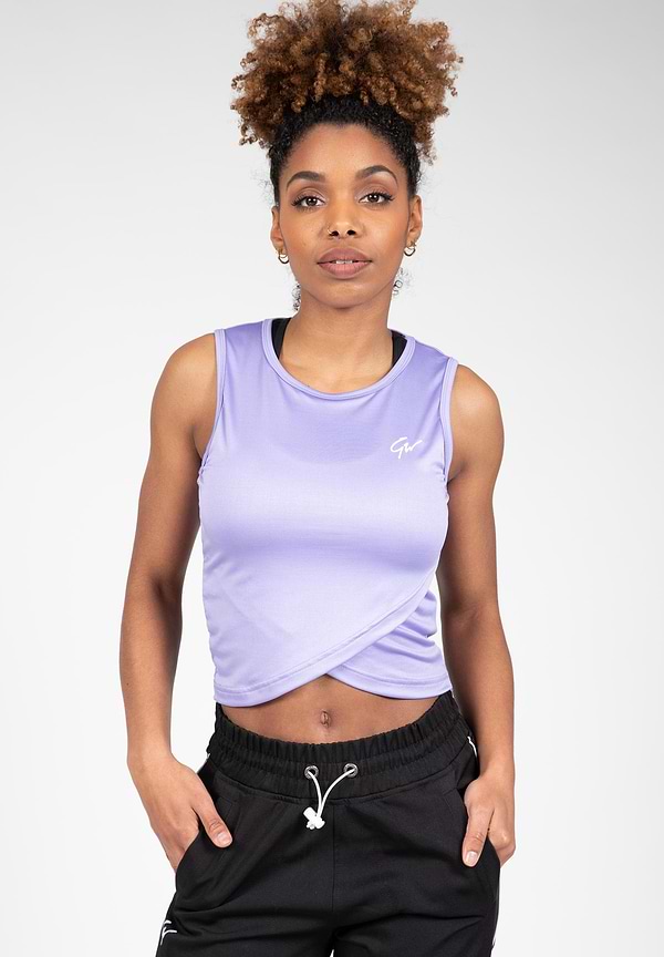 gorilla wear Estelle Twisted Crop Top - Lilac