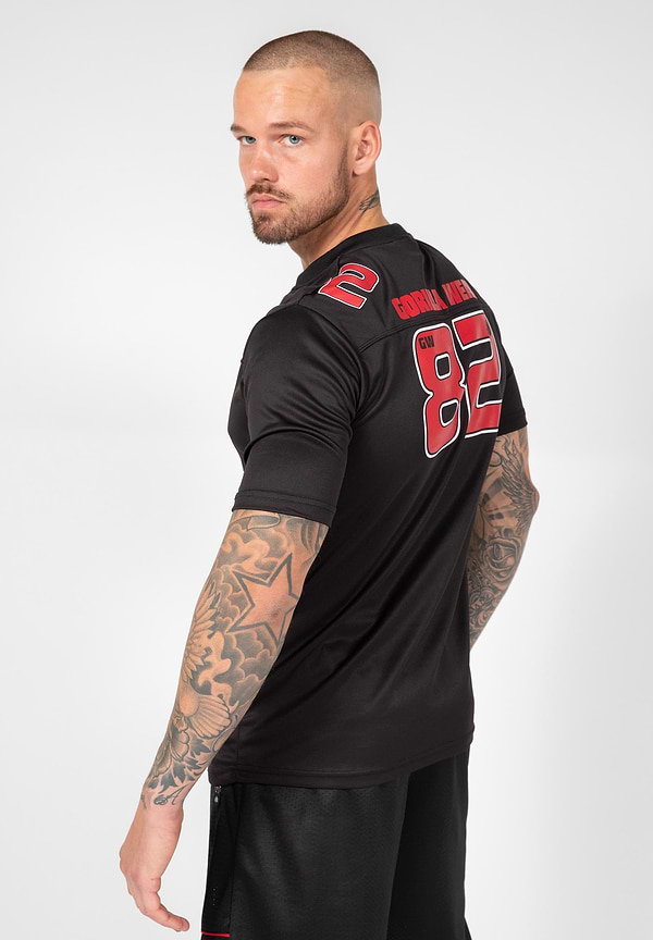 Gorilla Wear Fresno T-Shirt - Black/Red